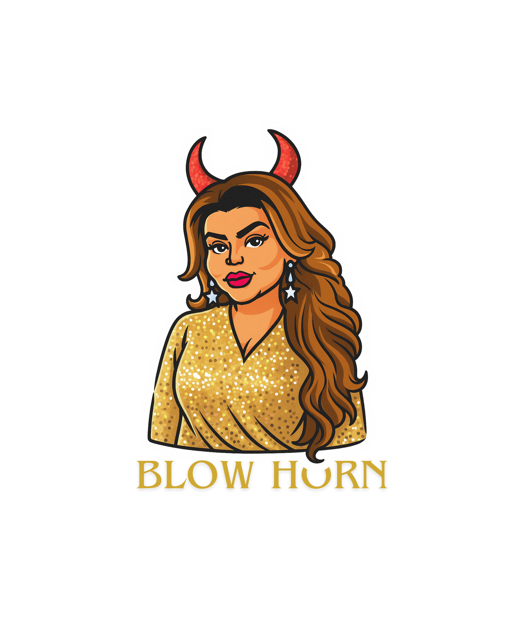Blow horn sticker